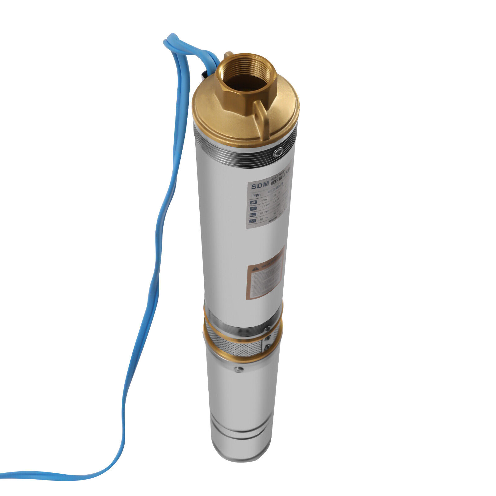 FETCOI 1.5HP Deep Well Pump Submersible Well Pump 24GPM 110V Pump - Stainless Steel
