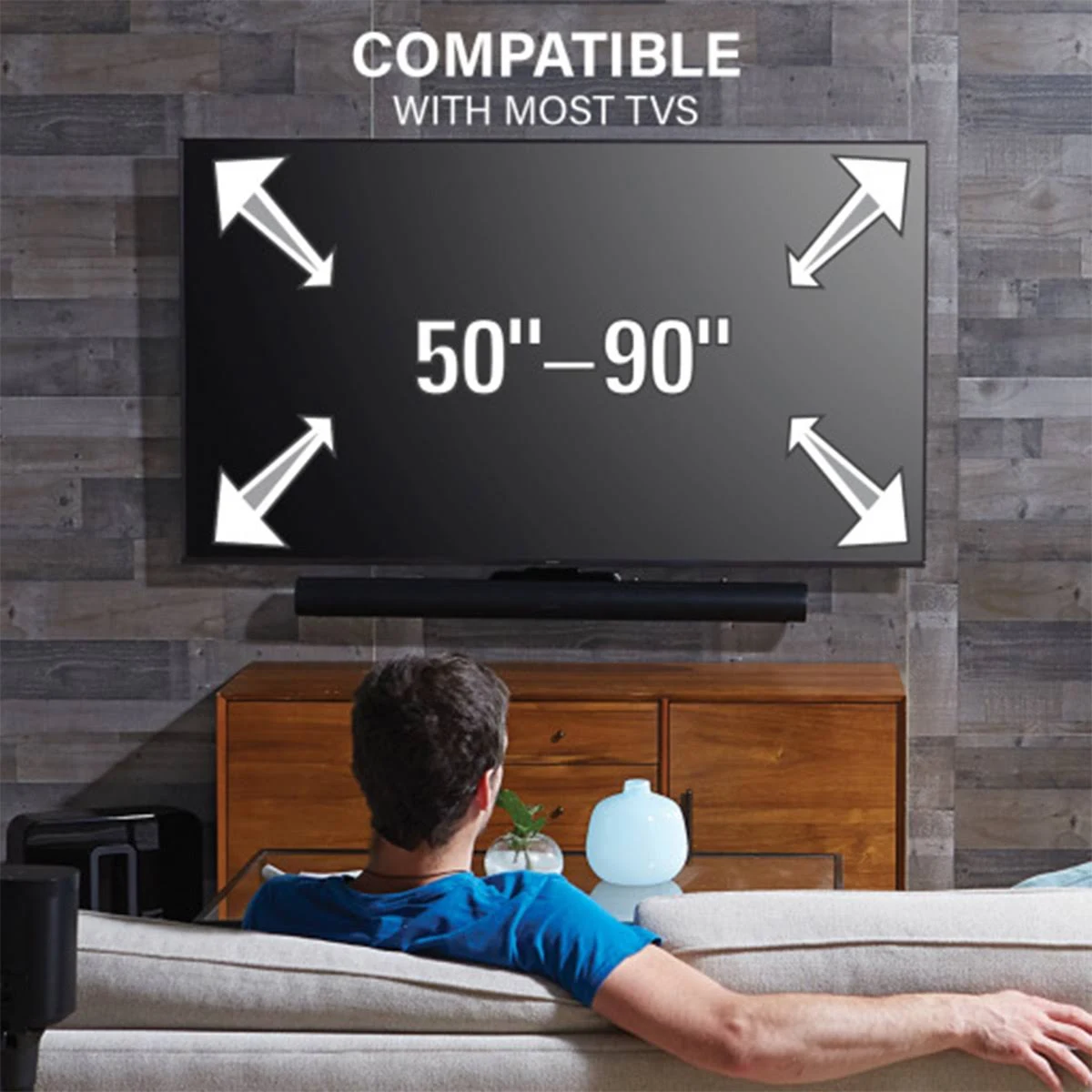 Sanus Black Soundbar and TV Mount for Sonos Arc Sound Bar - WSSATM1-B2