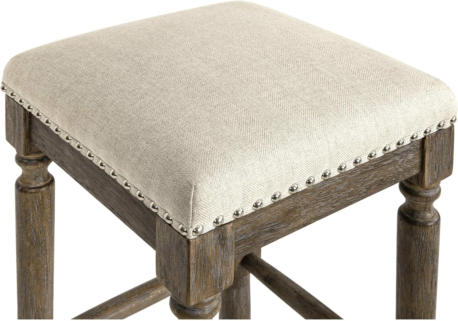 Ball & Cast Kitchen Counter Pub-Height Barstool 26 Inch Seat Height Taupe Set of 1
