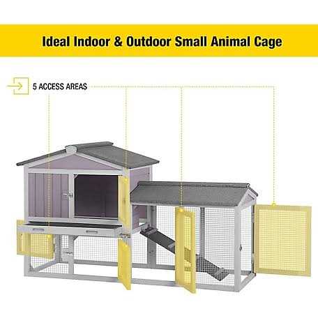 Aivituvin Rabbit Hutch Easy Combine with Second Bunny Cage AIR02 - Pet Supplies online store
