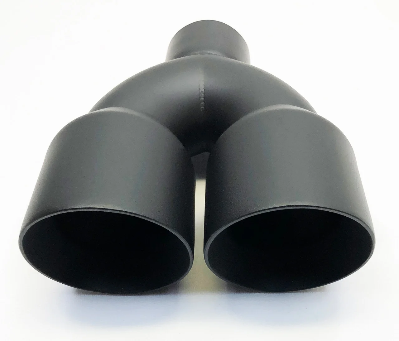 Exhaust Tip 2.50" Inlet 3.50" Outlet 9.50" long Dual Double Wall Matte Black Stainless  Wesdon Exhaust Tip