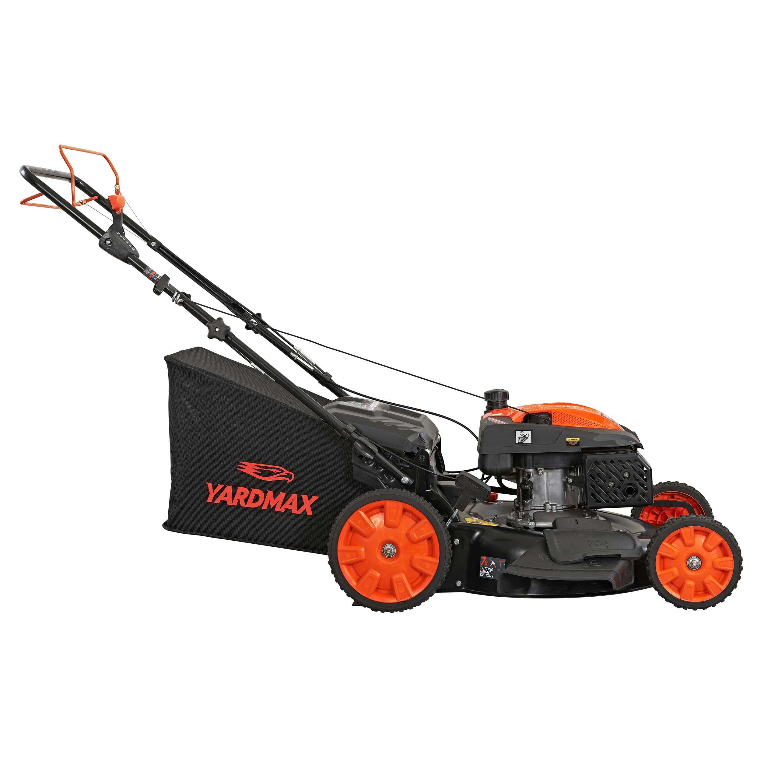 Yard Max 22 in. 201cc SELECT PACE 6 Speed CVT High Wheel RWD 3-in-1 Gas Walk Behind Self Propelled Lawn Mower