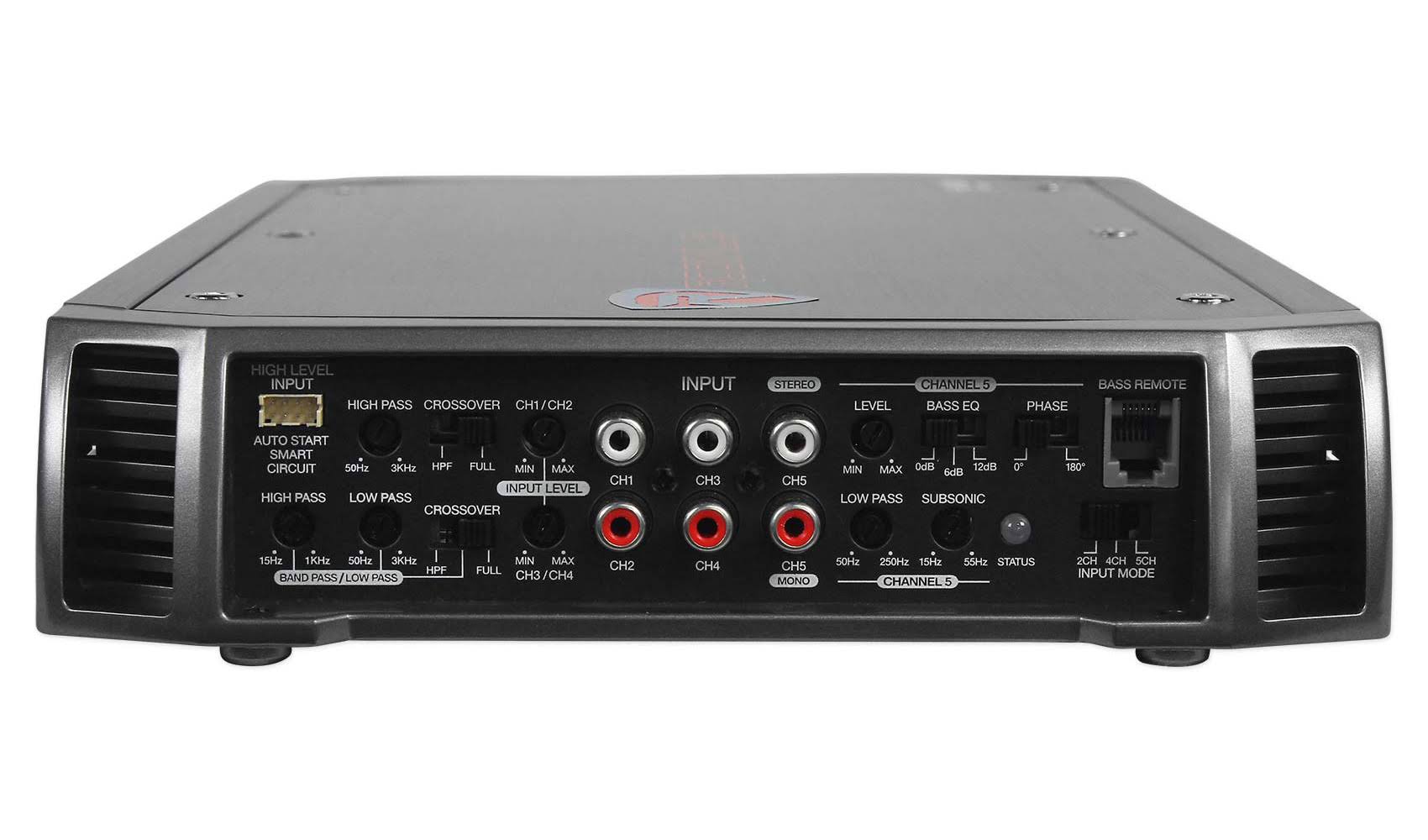 Rockville RXH-F5 3200 Watt/800w CEA RMS 5 Channel Car Stereo Amplifier+Amp Kit