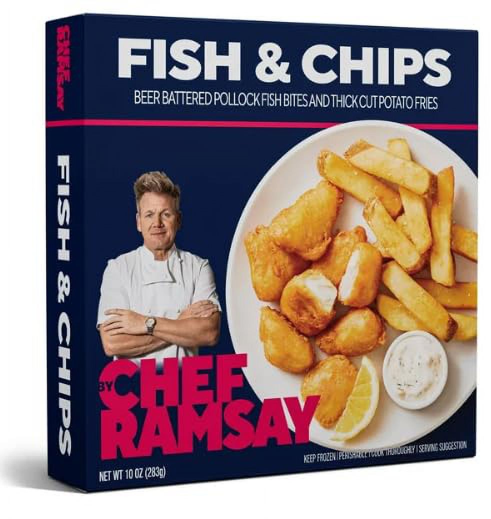 Gordon Ramsay Fish and Chips, Frozen Meals, 9.5oz - Pack of 10