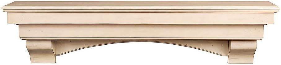 Salem Wood Mantel Shelf with Corbels - Aged Cherry 60 Inch Beautiful Wooden Rustic Shelf Perfect for Electric Fireplaces and More! Mantels Direct