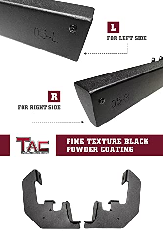 TAC Sidewinder Running Boards Compatible with 2022-2024 Toyota Tundra CrewMax Truck Pickup 4” Drop Fine Texture Black Side Steps Nerf Bars Rock Slider Armor Accessories (2pcs)