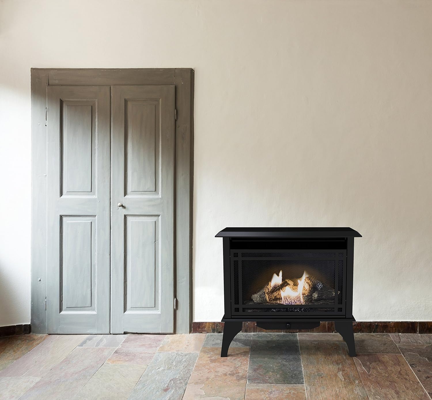 Pleasant Hearth VFS2-PH30DT 30,000 BTU 32" Intermediate Gas vent free stove, Black