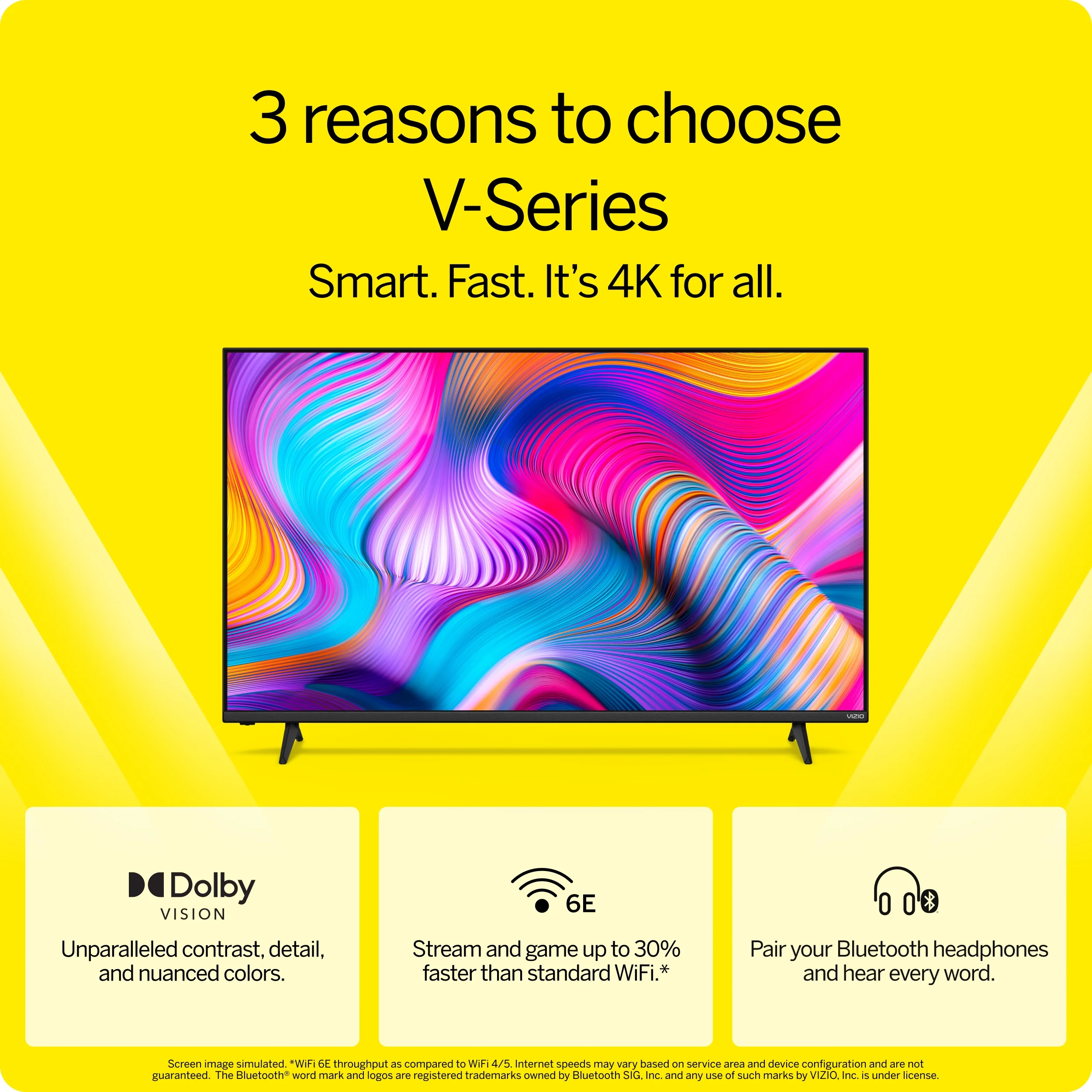 VIZIO 65" Class V-Series 4K LED HDR Smart TV 2023 V655M-K03