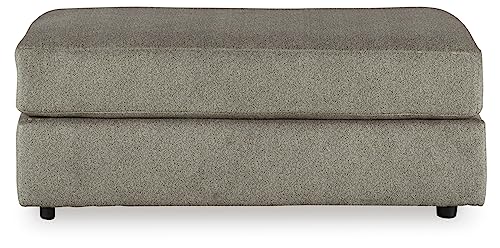 Signature Design by Ashley Soletren Contemporary Chenille Oversized Ottoman, Gray