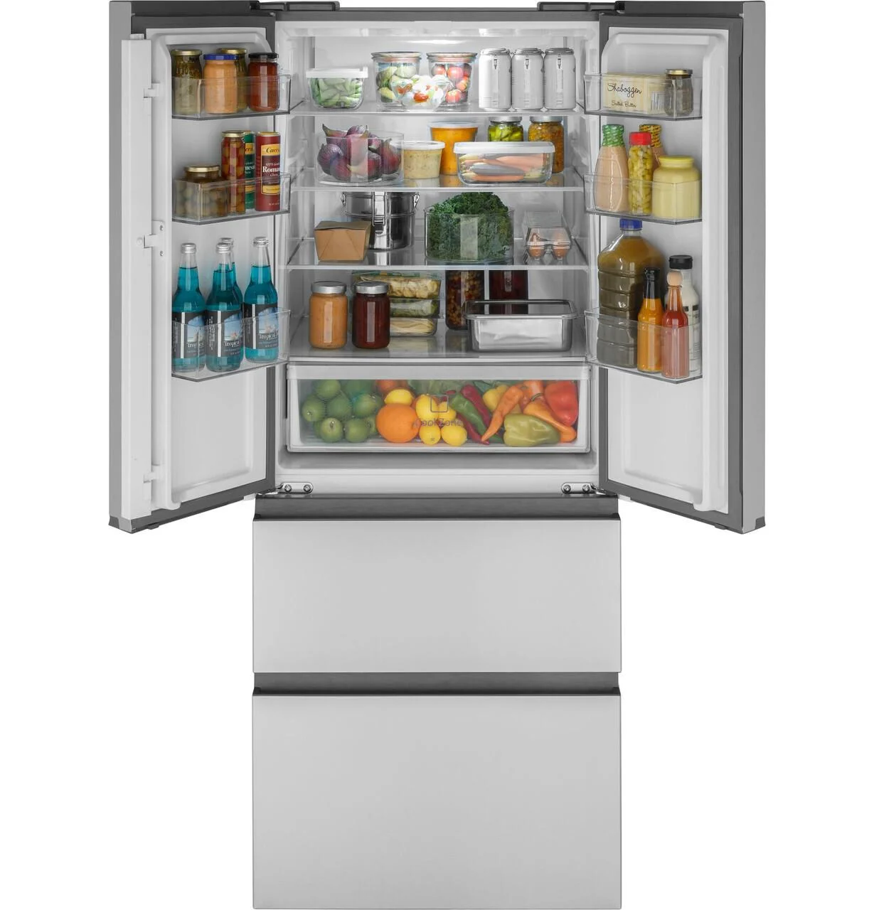 Haier® 14.5 cu. ft. 4 Door Model QJS15HYRFS-Fingerprint Resistant Counter Depth and Icemaker