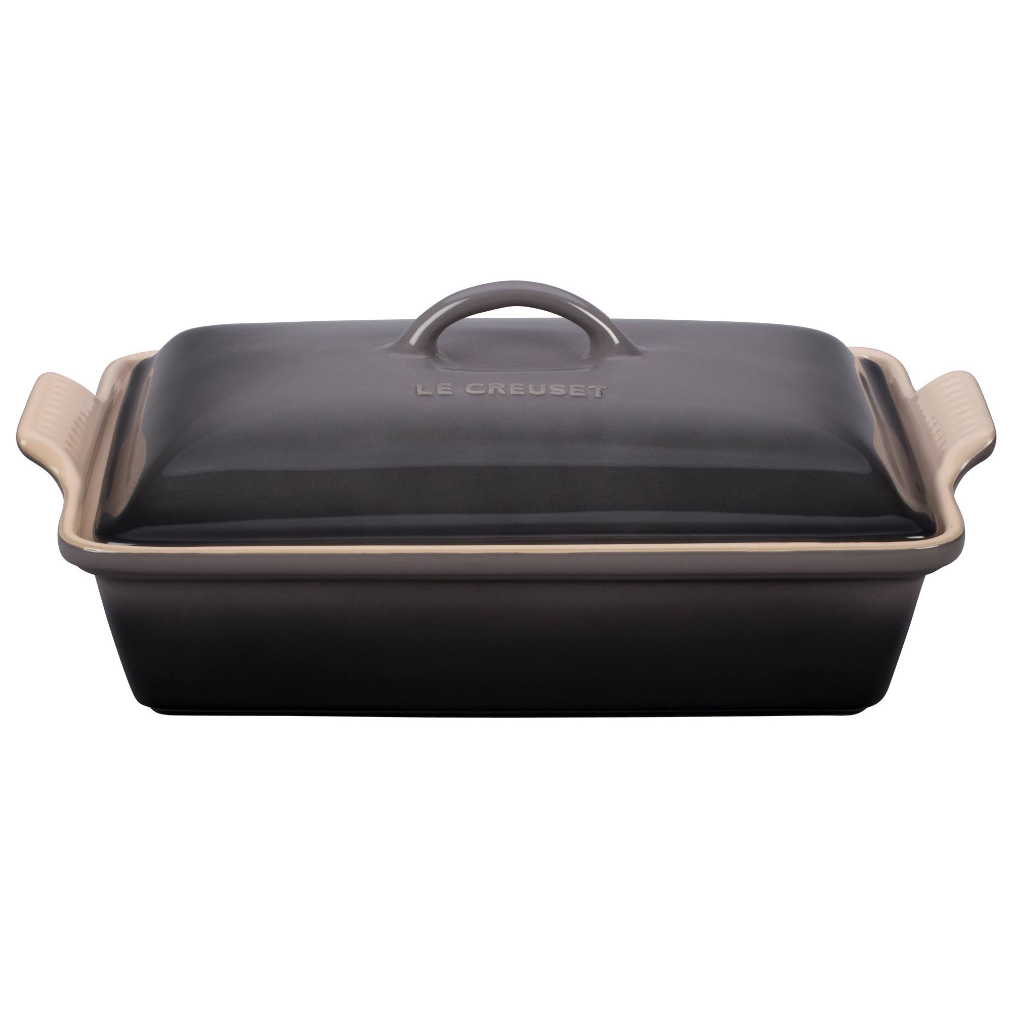 Le Creuset Heritage Stoneware Covered Rectangular Casserole, 4-Quart, Marine