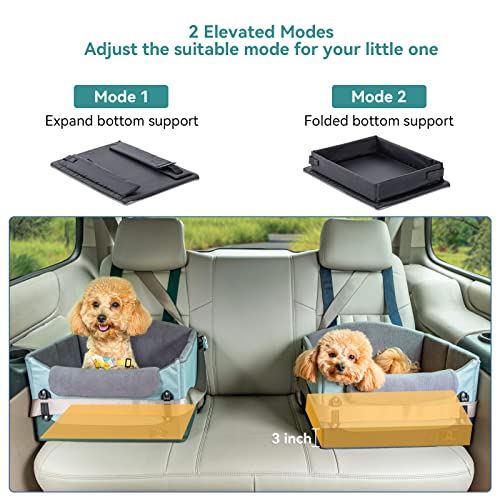 A4Pet Pet Dog Car Seat for Medium Dogs Large Dogs, 30 Inch Dog Booster Seat for Car with 2 Safety Leashes and Detachable Inner