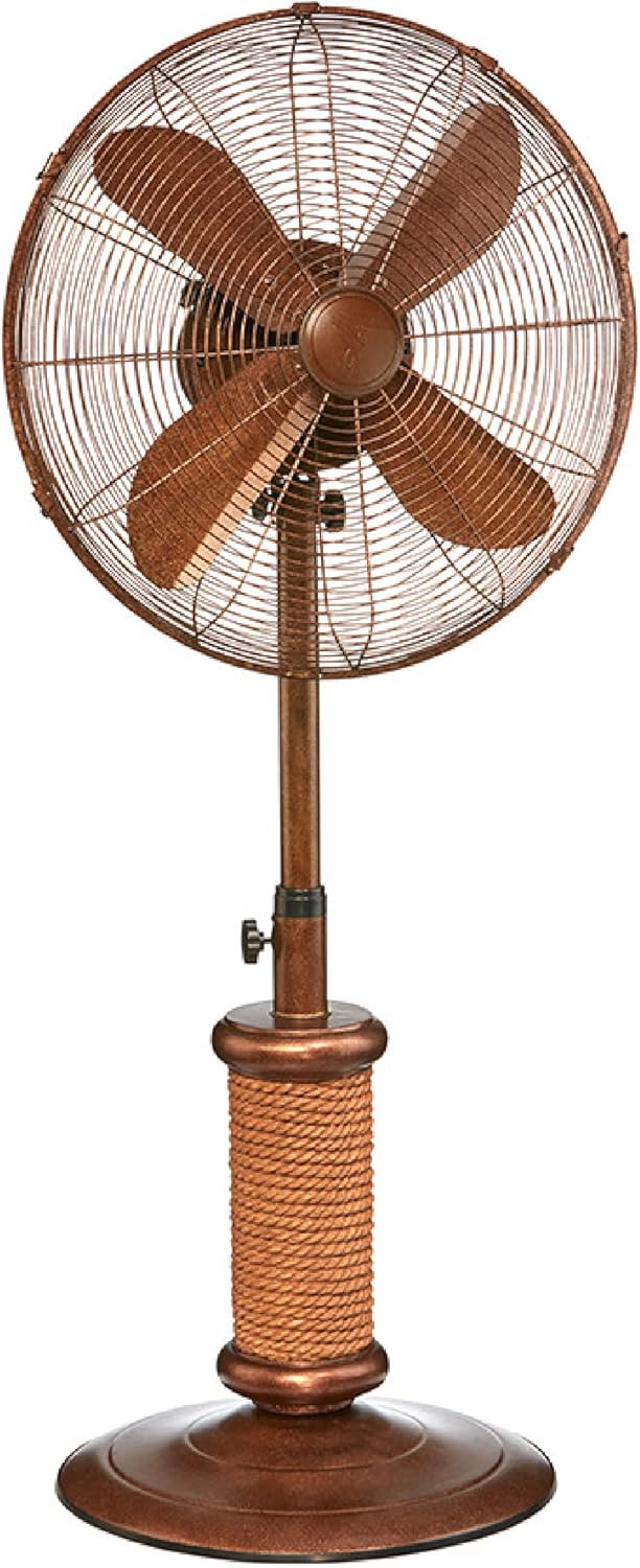 Deco Breeze Oscillating Outdoor Fan with Misting Kit, 3-Cooling Speed Misting Fan with High RPM, Adjustable and Portable Misting Fan, Antique Water Fan, 18 inches