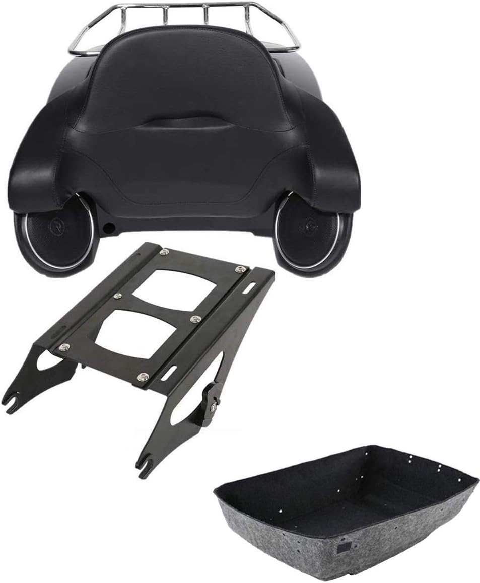 TCMT Pack Trunk Pad w/Speakers Mount Rack Fit For Harley Tour Pack Road Glide 2014-2022