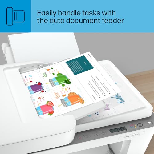 HP DeskJet 4255e Wireless All-in-One Color Inkjet Printer, Scanner, Copier, Best-for-Home, 3 Month Instant Ink Trial Included (588S6A)