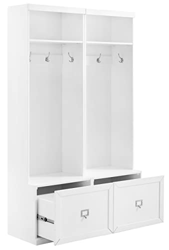 Crosley Furniture Harper 2-Piece Entryway Set with 2 Hall Trees, White