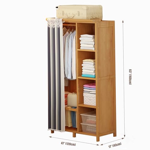 Easy to Install Wardrobe, Adjustable Height Storage of wardrobe Partition, Partition Storage with Suspenders, Suitable for bedrooms, Hotels, and Dormitories