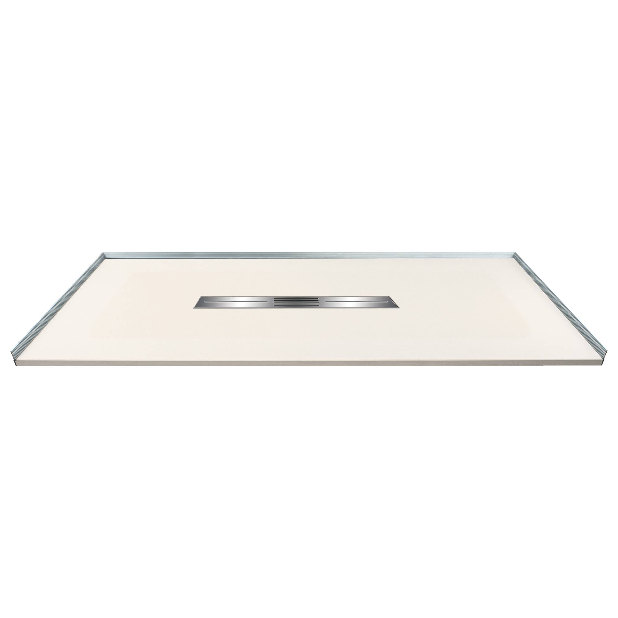 Transolid FZS6032C-32 60-in L x 31.5-in Shower Base with Zero Threshold and Center Drain in Cameo in Cameo