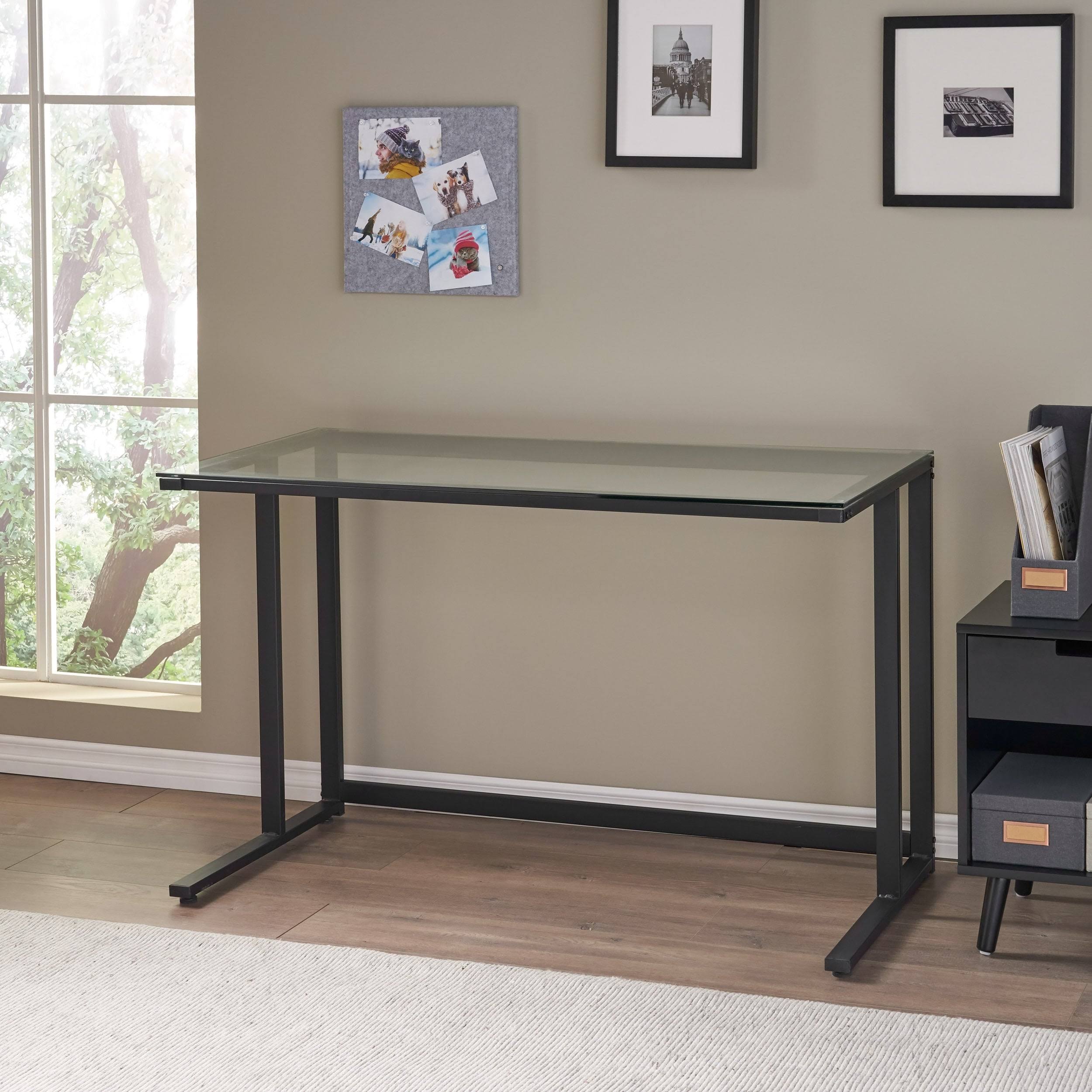 Eghan Glass Computer Desk by Christopher Knight Home