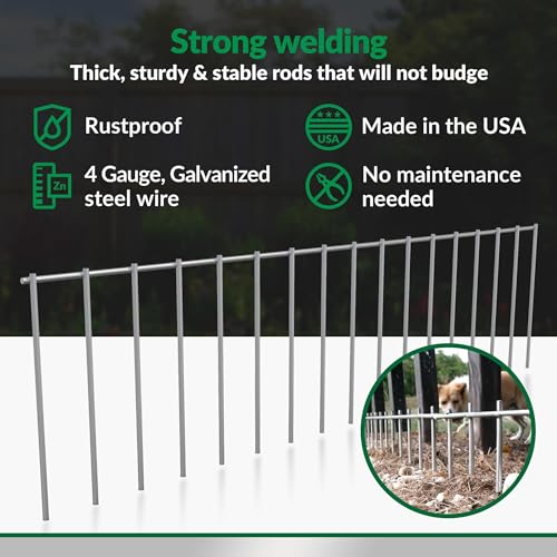Dig Defence - The Original Animal Barrier Fence, No Dig Underground Fence System for Dogs and Other Animals, 10 Pack - Up to 30’ Total Length - No Dig Fence, (Black)
