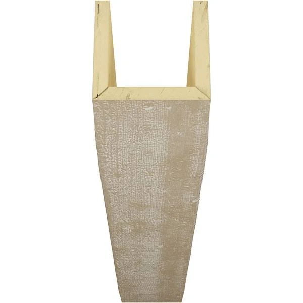 Ekena Millwork BMRS3C0120X040X120WH 3-Sided (U-beam) Rough Sawn Faux Wood Beam, Whitewash, 12x22W x 4x22H x 10&L