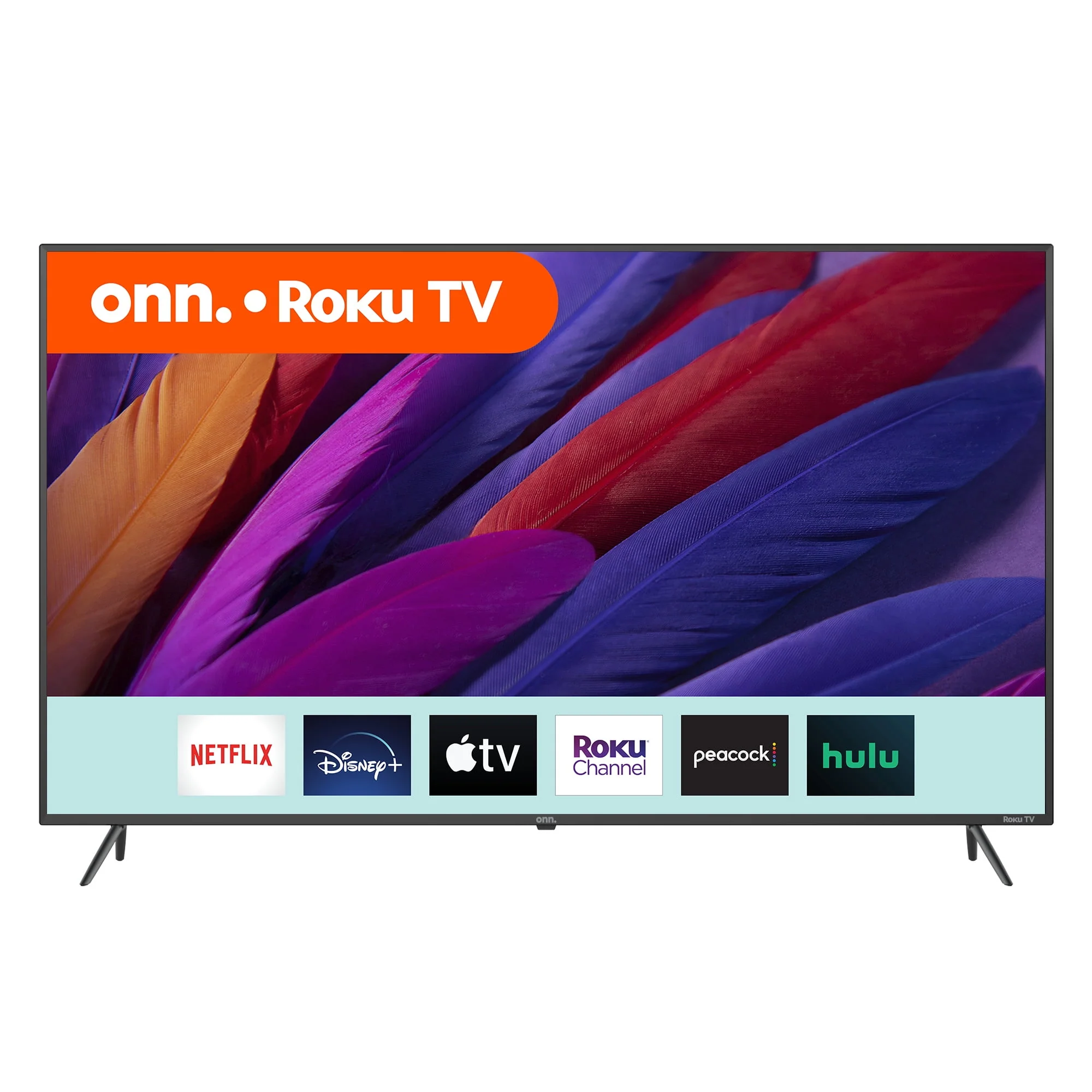 onn. 65” Class 4K UHD (2160P) LED Roku Smart Television HDR (100012587)