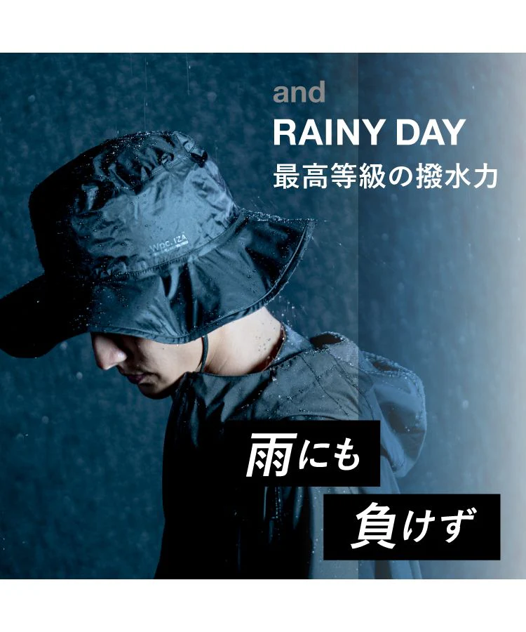 [Wpc. Official] Hat IZA Rainbreaker Safari Hat Dual-use for Sun and Rain UV Cut Hat Waterproof Men's Women's Stylish Simple