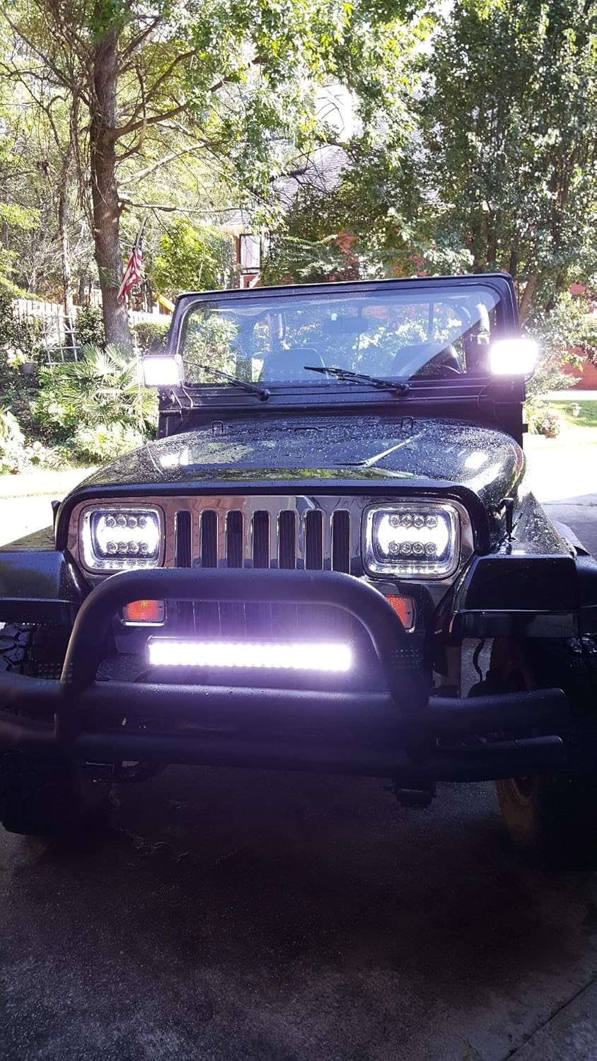 Lumitek 288w 50inch Curved Led Light Bar Spot Flood Combo Beam Light Bar Off-road Led Bar for ATV JEEP Off Road SUV 4wd IP67 12V Car Led Bar Light…