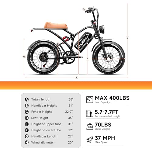 Electric Bike for Adults, 2000W/3000W Peak Single/Double Motor with 48V/52V 25AH/30AH Battery, 20"x4.0" Fat Tires 35MPH/37MPH Ebike, Dual Hydraulic Disc Brake Full Suspension Electric Bicycle