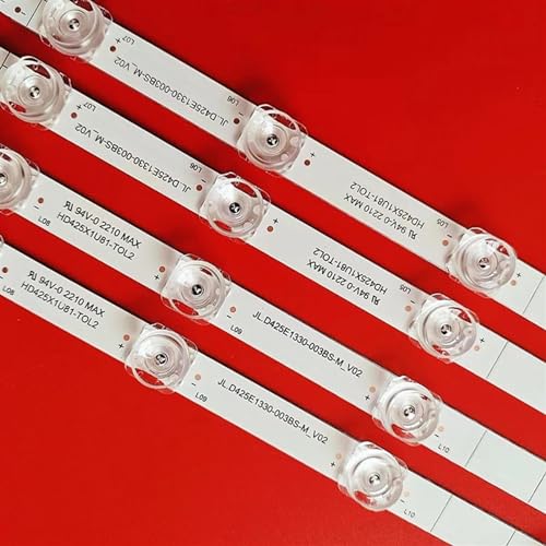 UFDIPLMY 4TV(16pcs) LED Backlight Strip Compatible with Hisense JL.D425E1330-003BS-M_V02 43" TV 43R6E3 43h6g 43R6090G 43H6570G 43R6000GM 14 Lamp