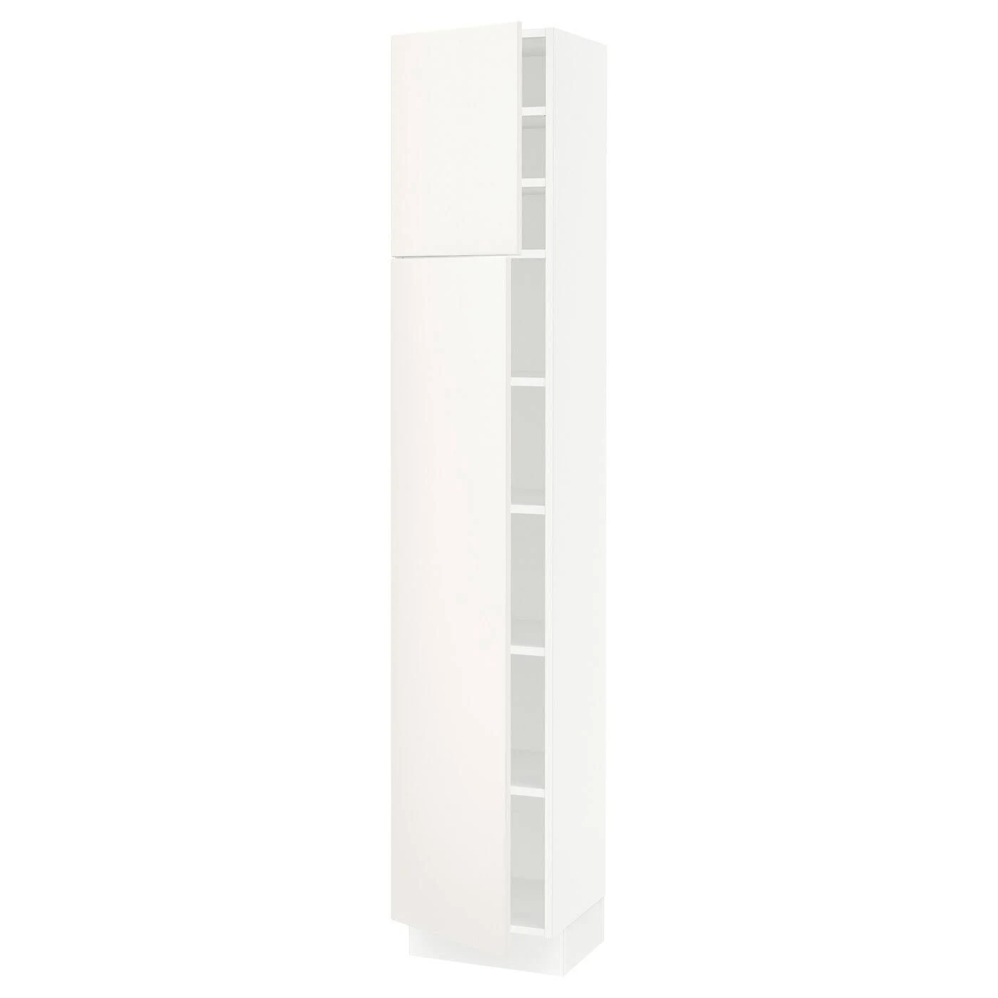 IKEA - SEKTION High Cabinet with shelves/2 Doors, white/Veddinge White, 15x15x80 99360178
