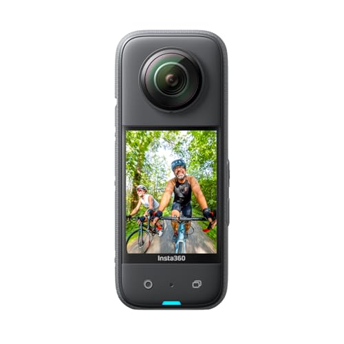 Insta360 X3 Get-Set Kit- Waterproof 360 Action Camera with 1/2" 48MP Sensors, 5.7K 360 Active HDR Video, 72MP 360 Photo, 4K Single-Lens, 60fps Me Mode, Stabilization, 2.29" Touchscreen, AI Editing