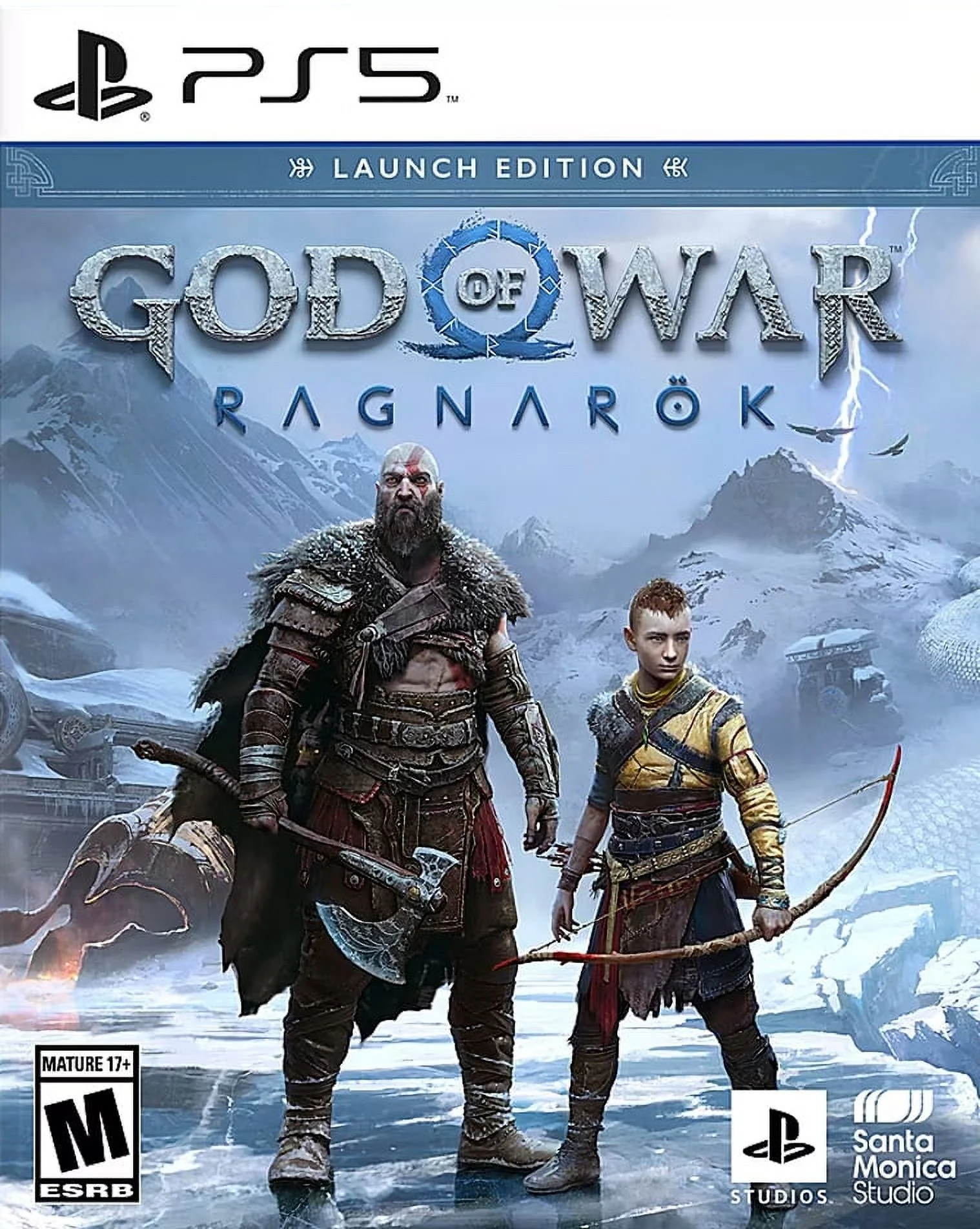 PlayStation 5 Disc Edition God of War Ragnarok Bundle with Horizon Zero Dawn and Mytrix Controller Charger