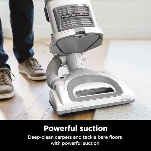 Shark Upright Vacuum, Navigator Lift-Away Deluxe with Large Dust Cup Capacity, HEPA Filter, Swivel Steering, Upholstery Tool & Crevice Tool, Blue, NV360