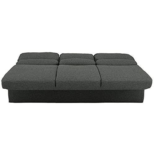 RecPro 72" RV Jackknife Sleeper Sofa with Drop-Down Console | Cloth Fabric | 2 Colors to Choose from | Furniture for RV and Camper (Fossil Cloth)