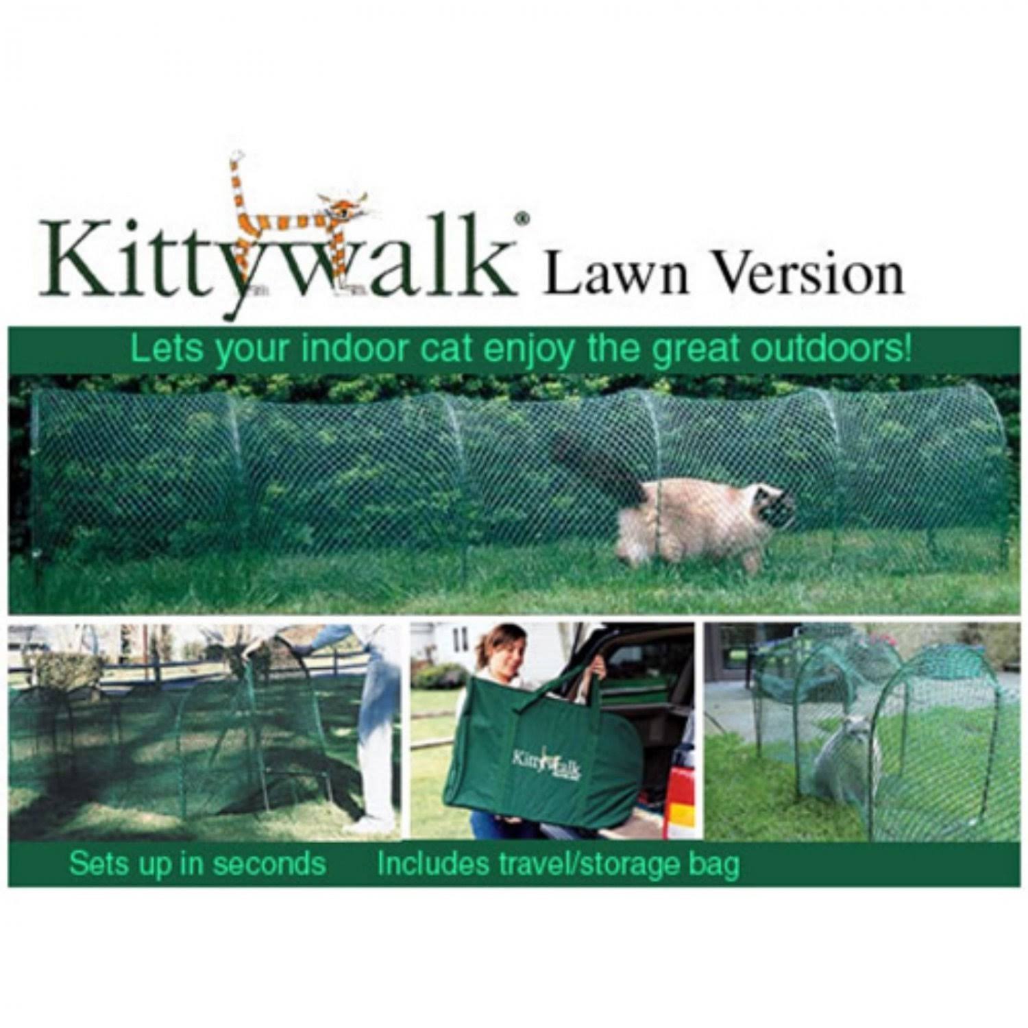 Kittywalk Lawn Version Outdoor Cat Enclosure - Green