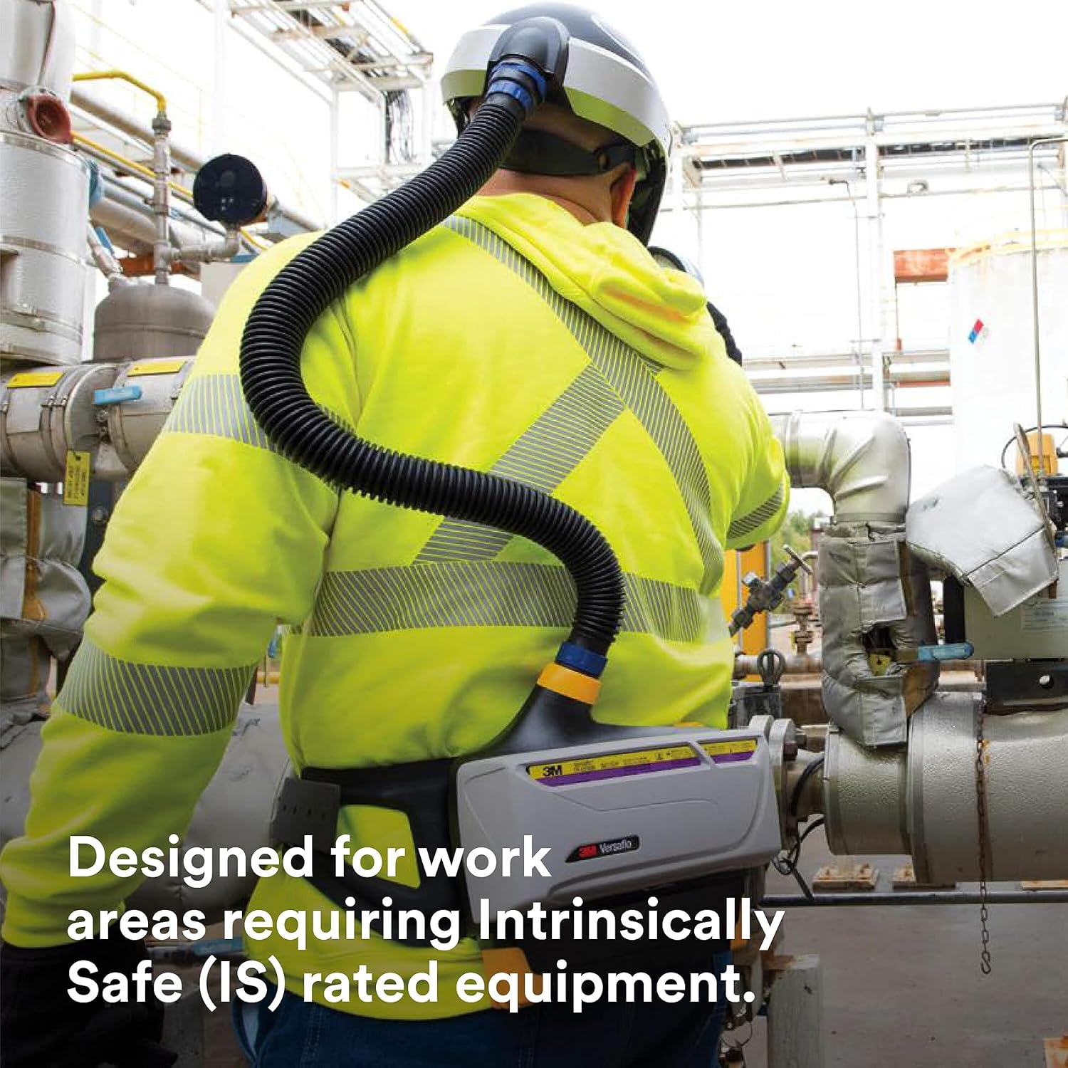 3M PAPR Respirator, Versaflo Powered Air Purifying Respirator Heavy Industry Kit, TR-800-HIK, Intrinsically Safe, NIOSH, Ready to Use All-in-One Respiratory Protection for Particulate, Gas and Vapor