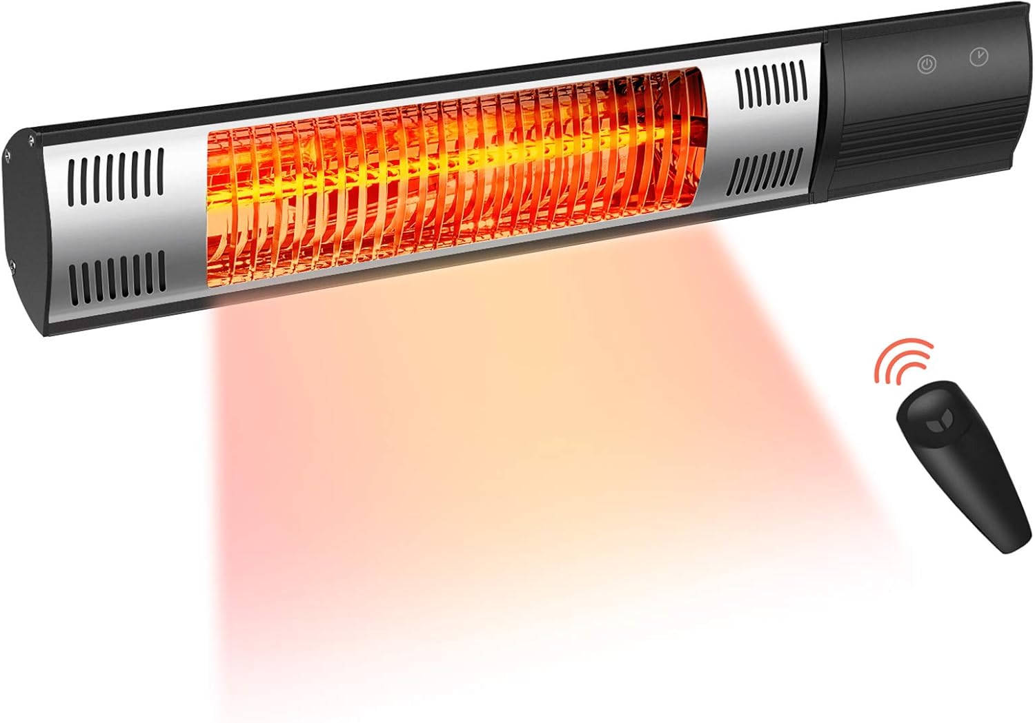 Simple Deluxe Wall Mounted Infrared Heater Patio Outdoor Balcony, Courtyard Space Heater With Remote Control