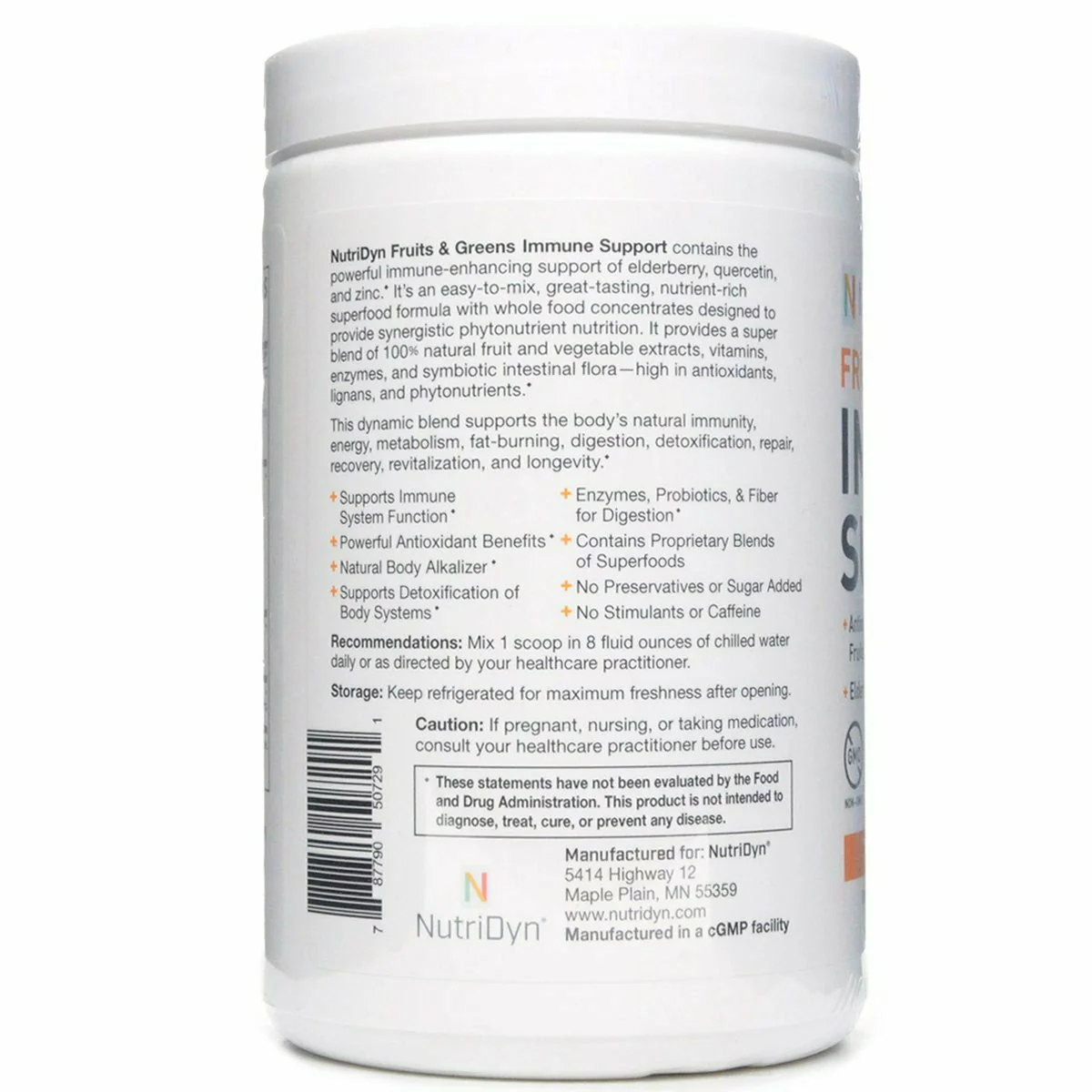 Fruits & Greens Immune Support by Nutri-Dyn - Kansas Nuitrition - HNZSDS