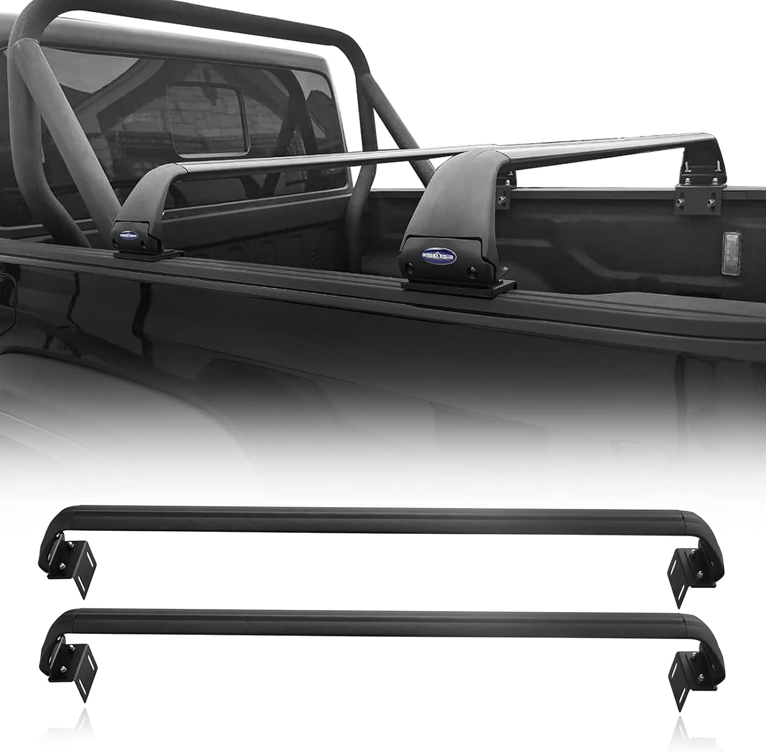 Hooke Road for Jeep Gladiator JT 2020-2022, Bike Rack Crossbars Bed Rails Cargo Carriers 2 PCS