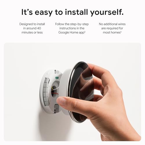 Google Nest Learning Thermostat (4th Gen) with Nest Temperature Sensor (2nd Gen) - Energy Saving Smart Thermostat with Adaptive Eco - Works with Alexa and Google Home App - Polished Silver