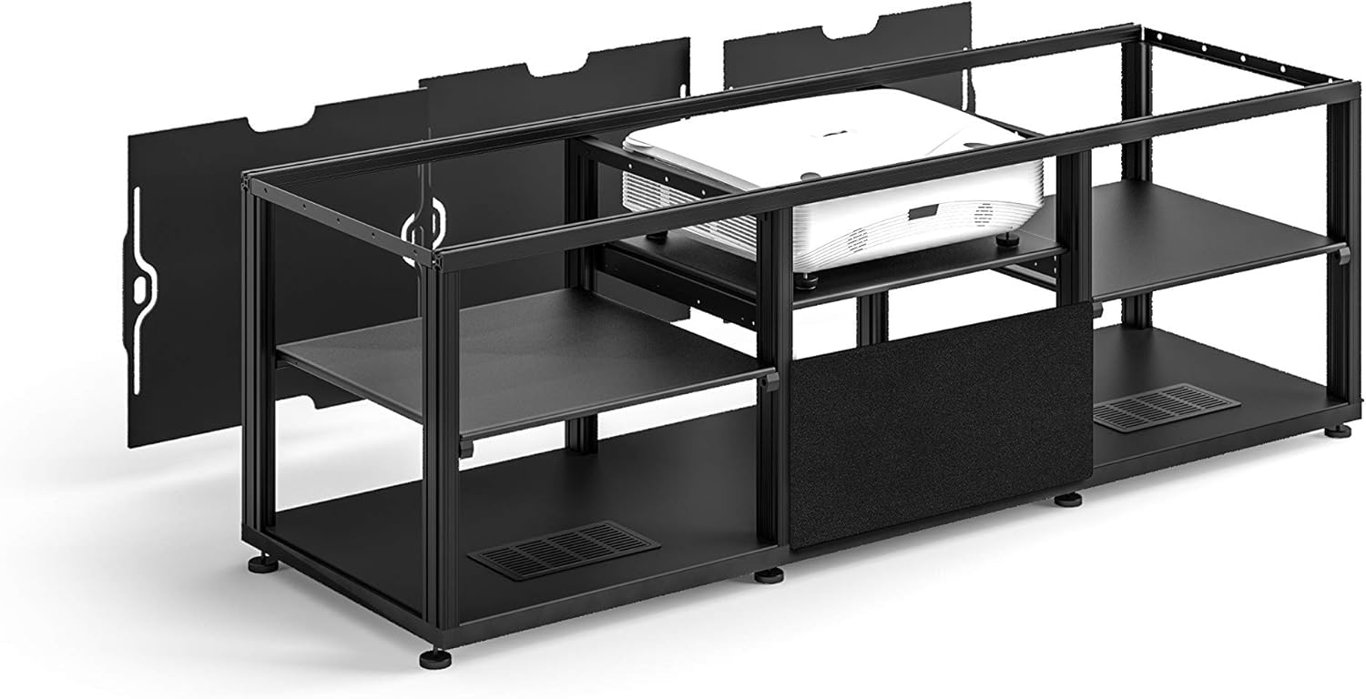 Salamander Chameleon Berlin 237 Cabinet for Integrated Vivitek 763,765,768 Projectors - Wenge/Black Top UST Projector Integrated Cabinet