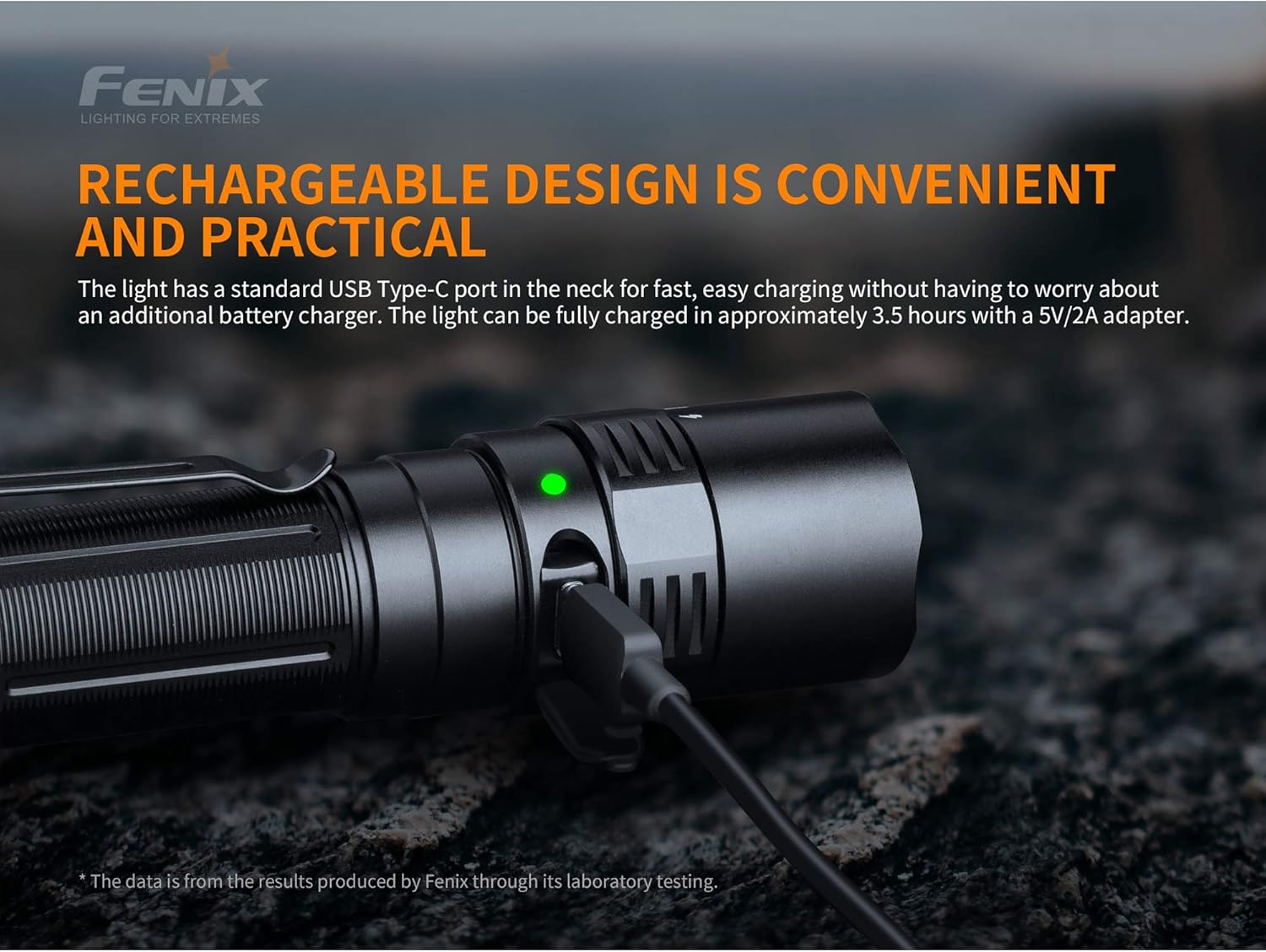 Fenix PD40R v2.0 USB-C Rechargeable LED Flashlight, 3000 Lumen include 2x 5000mAh Battery and LumenTac Battery Case