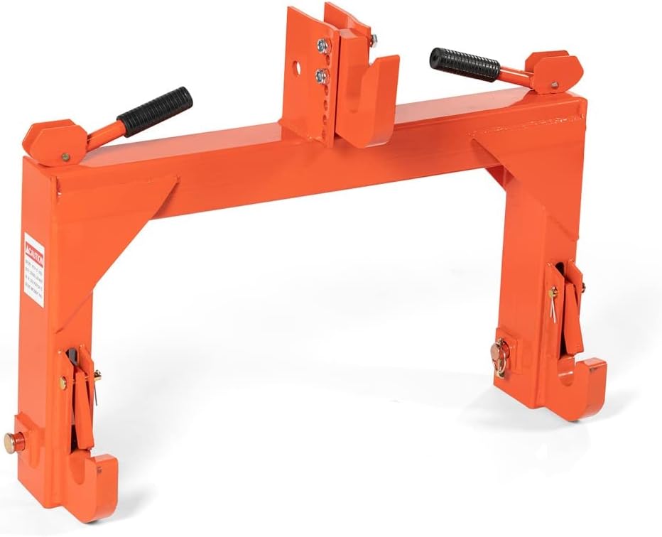 Titan Attachments Orange Category 1 and 2, 3 Point Quick Hitch