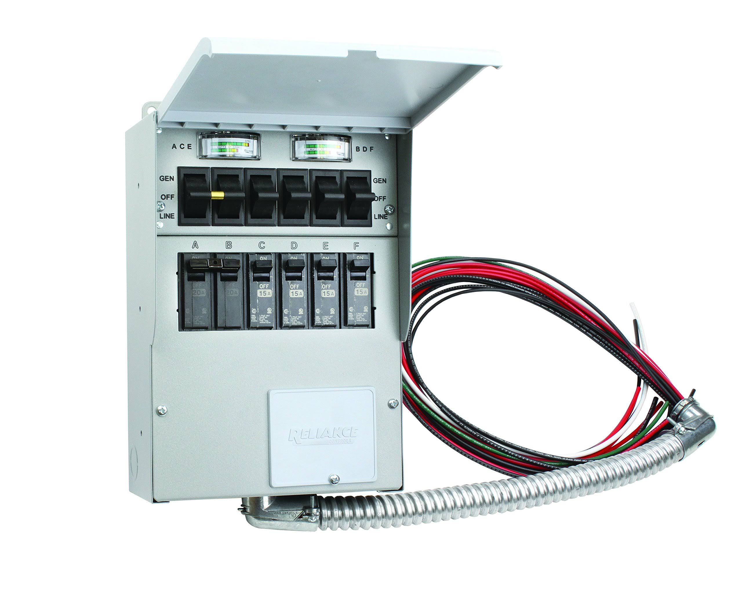Reliance 306C 120/240-Volt 30-Amp 6-Circuit Pro/Tran Indoor TRANSFER Switch