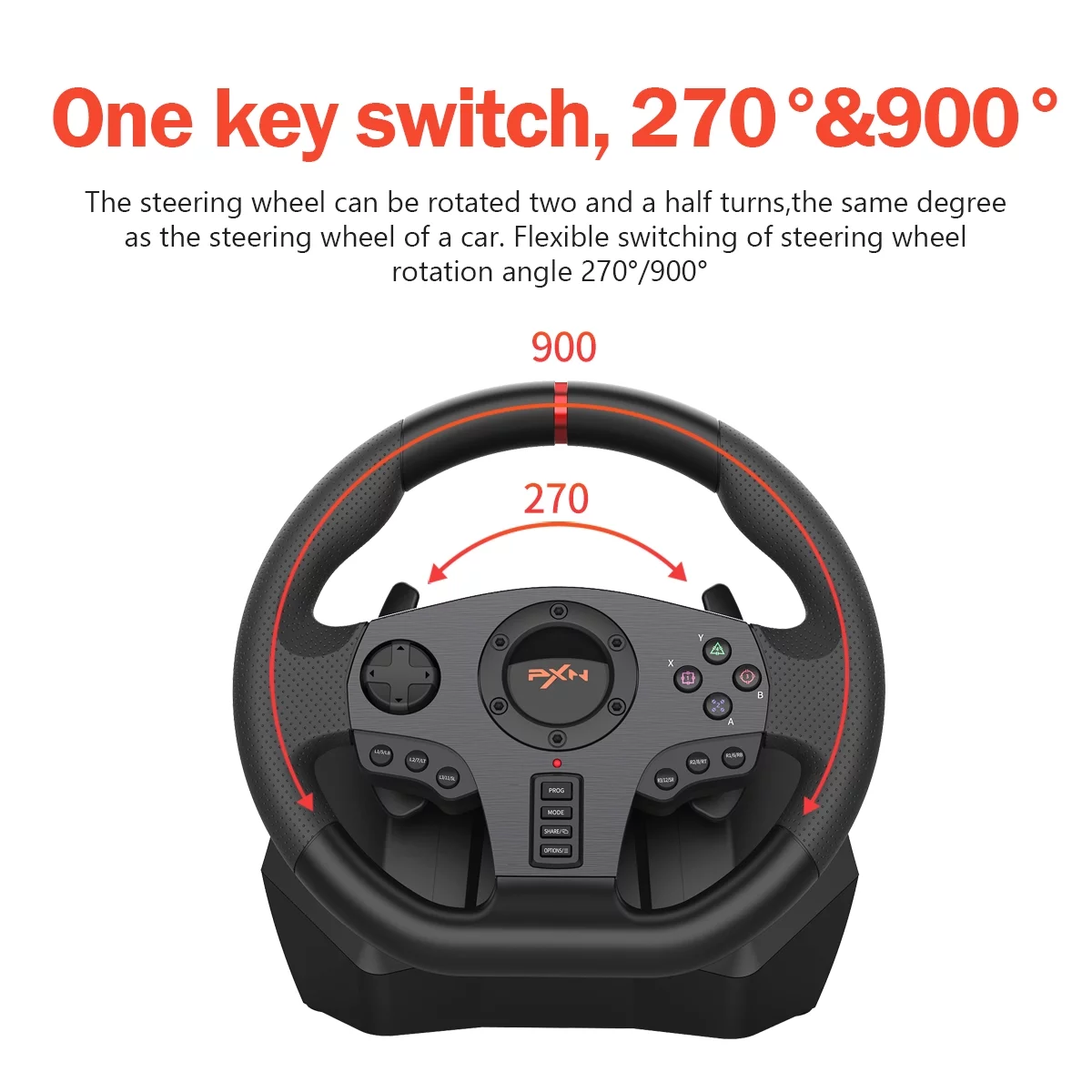 Xbox Steering Wheel,  PXN V900 270/900° PC Gaming Racing Wheels for Xbox Series X|S, PS4, Xbox One, PC, Nintendo Switch, Android TV
