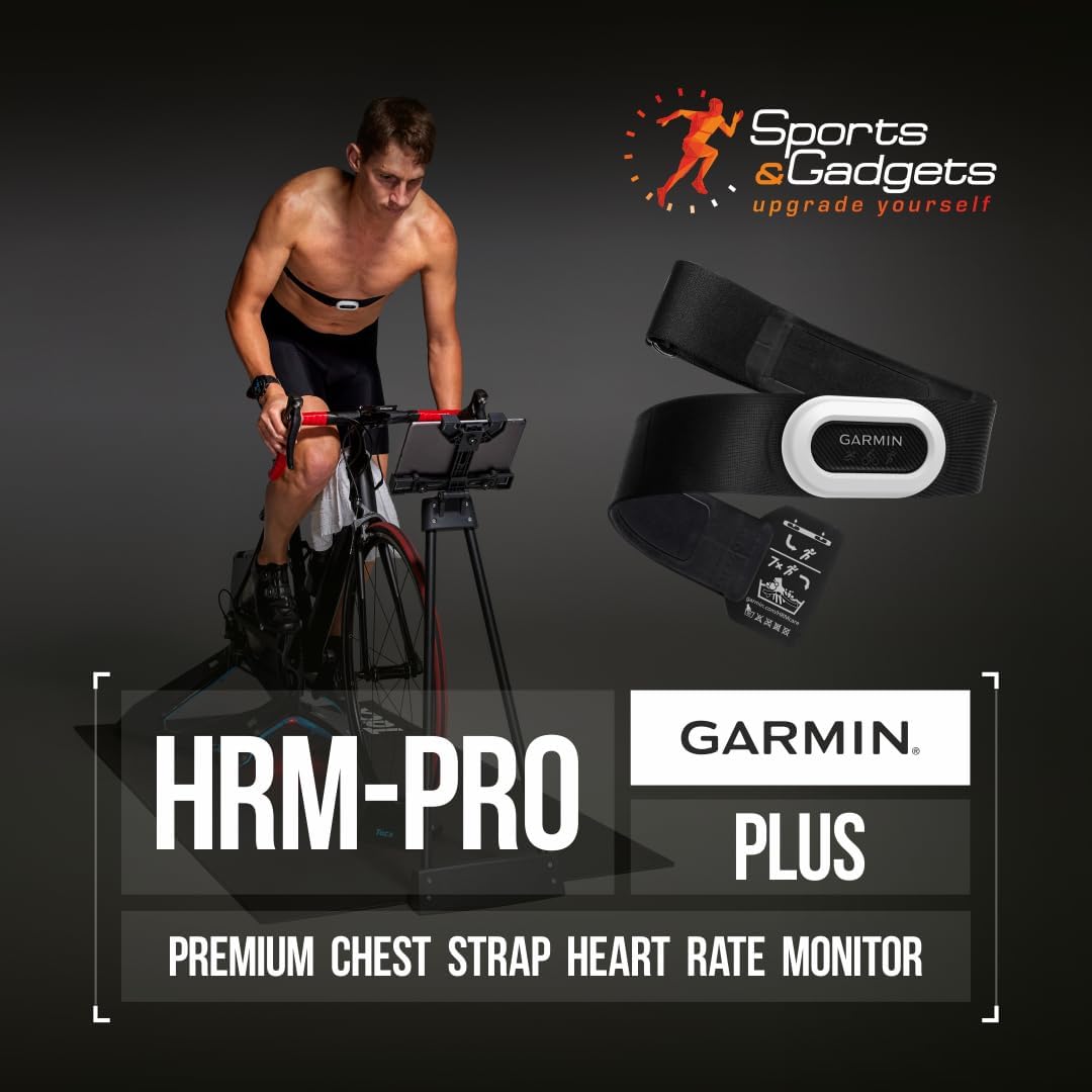 Wearable4U - Garmin HRM-Pro Plus Premium Chest Strap Heart Rate Monitor, Captures Running Dynamics with E-Bank Bundle