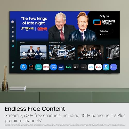 Samsung 55-Inch Class OLED S90F 4K Smart TV (2025 Model) NQ4 AI Gen3 Processor, 4K AI Upscaling Pro, OLED HDR +, Motion Xcelerator 144Hz, Samsung Vision AI, Alexa Built-in