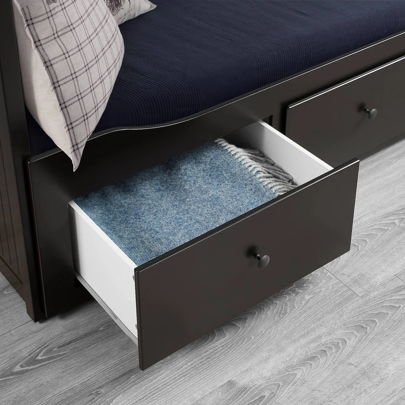 IKEA - HEMNES Daybed Frame with 3 Drawers, black-brown, Twin