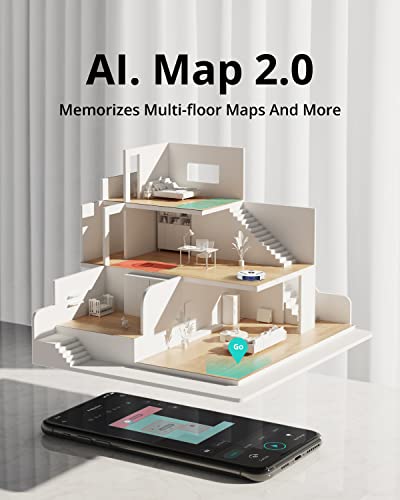 eufy by Anker, RoboVac X8, Robot Vacuum with iPath Laser Navigation, Twin-Turbine Technology generates 2000Pa x2 Suction, AI. Map 2.0 Technology, Wi-Fi, Perfect for Pet Owner(Renewed)